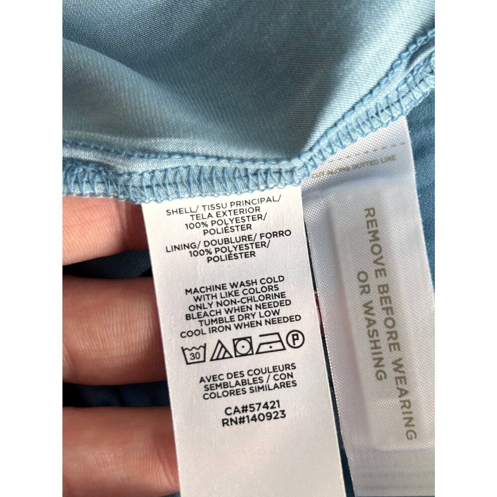 NWT Loft Women's Ruffle Tiered Midi Dress Flutter Sleeve Cornflower‎ Blue Small - Picture 11 of 13